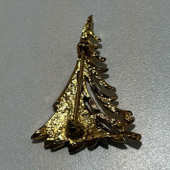 Lot Of 3 Christmas Theme Brooches Silver Gold-tone Angel Christmas Tree Snowman - Picture 6 of 8